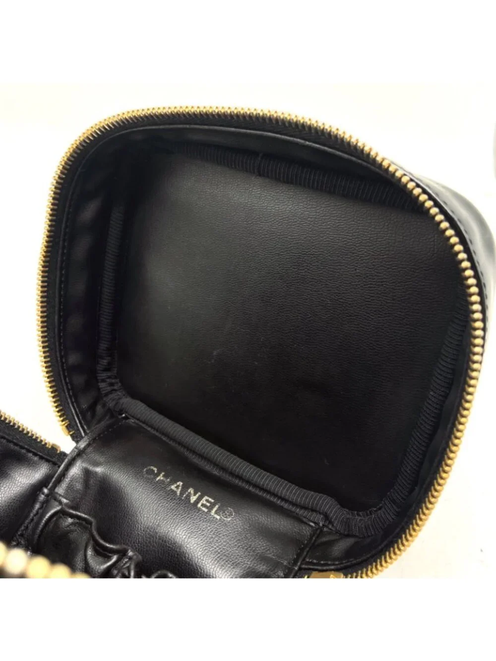Chanel Vanity Bag CC Logo Black Seal